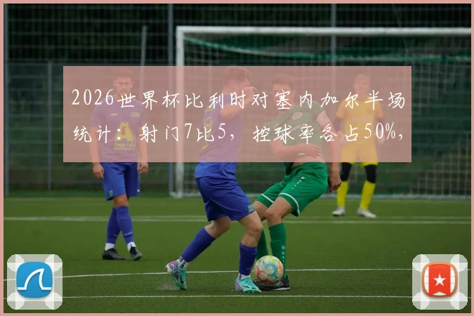 2026世界杯比利时对塞内加尔半场统计：射门7比5，控球率各占50%，谁占上风？